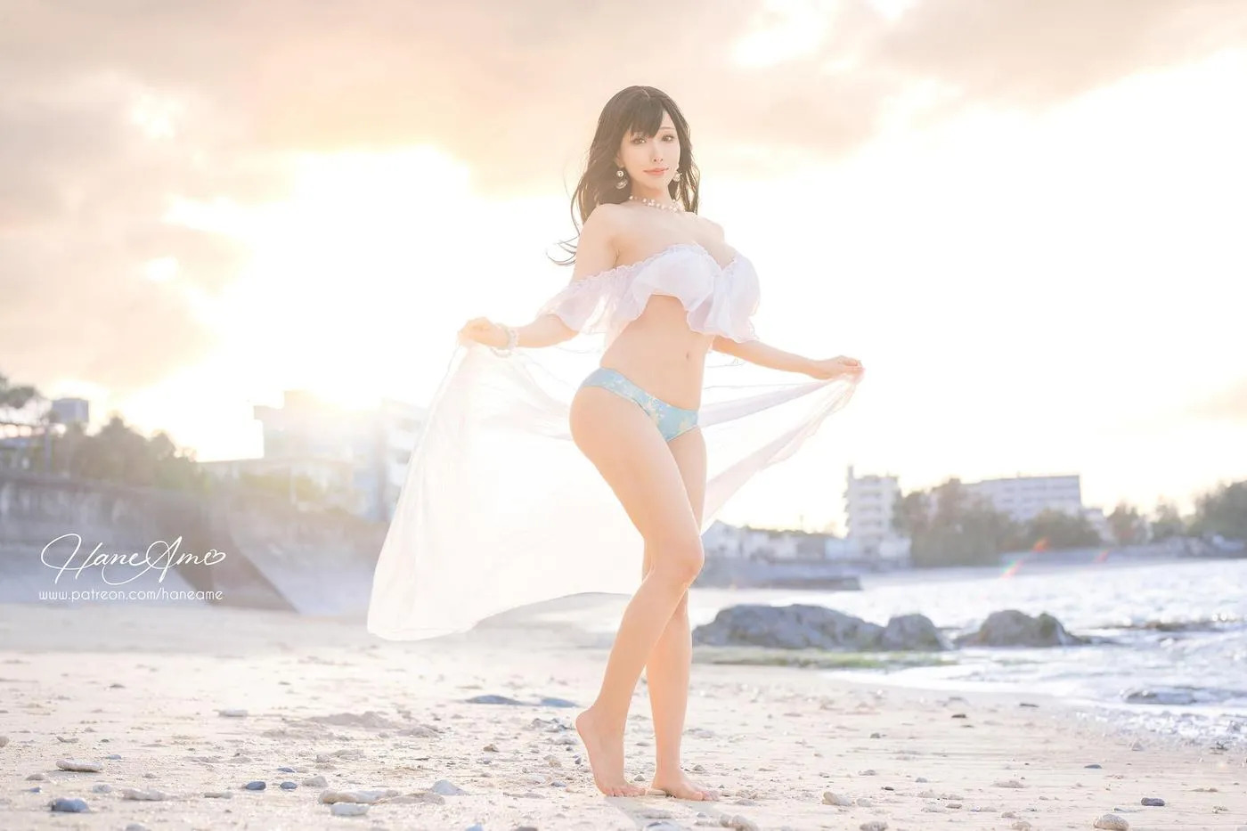 雨波_HaneAme – NO.191 2023年05月新品订阅4套视频-Original White Sand Love In Okinawa [43P]插图8